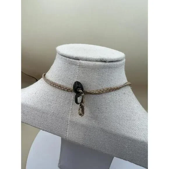 Native American Style Necklace with Brown Shell Pendants N65 - Picture 6 of 10